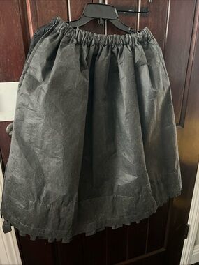 Comme des Garcons TAOS Black Gathered Skirt multiple fabric tricot 2025